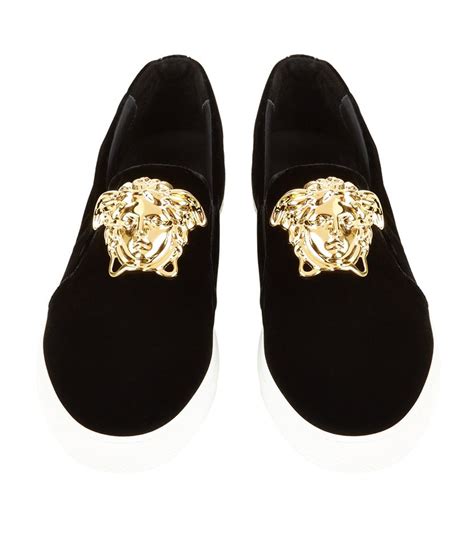 versace medusa velvet shoes